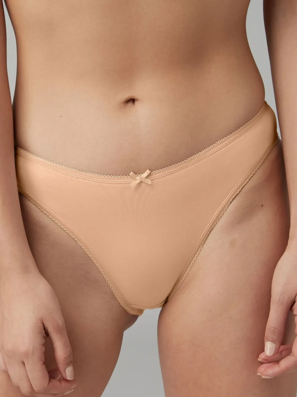 Zwart/wit/praline huidskleur - Set van 7 slipjes van microvezels
