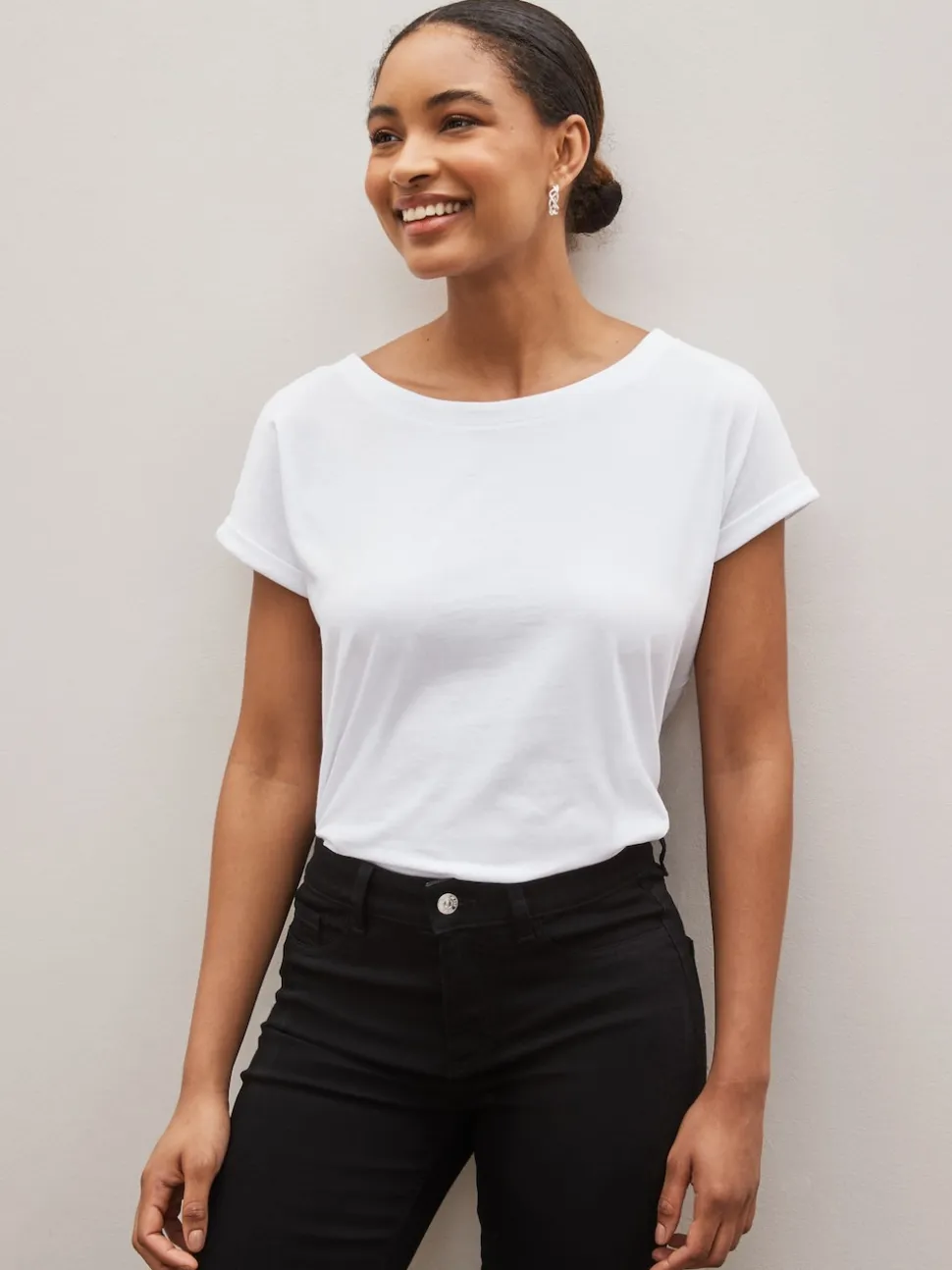 Zwart/wit/streep - Verpakking van 3 T-shirts met kapmouwen van 100% katoen
