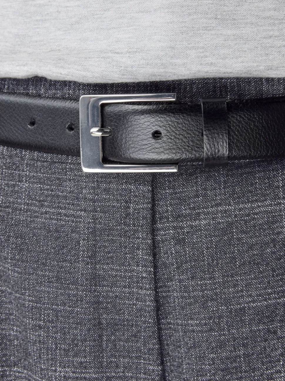 Zwart/zilveren tinten - N. Premium riem van Italiaans leer