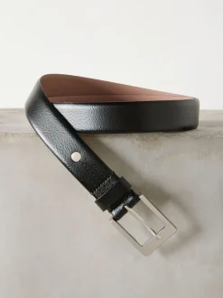 Zwart/zilveren tinten - N. Premium riem van Italiaans leer